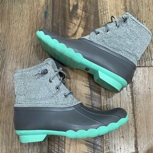 sperry duck boots turquoise